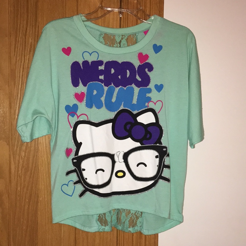 Sanrio Hello Kitty Nerds Rule shirt for a girl 14/16 XL made in China 10/2012